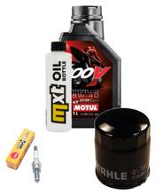 Pacchetto di ispezione 1L 5W-40 + filtro olio + 1x candela per Derbi Boulevard S 125 ccm Anno 2007