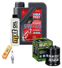 Inspectiepakket 1L 5W-40 + Oliefilter + 1x Bougie voor Derbi Boulevard S 125 ccm Bj. 2007