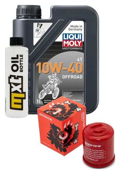 Inspektionspaket 1L 10W-40 + Ölfilter + 1x Zündkerze für Derbi GP1 125 ccm