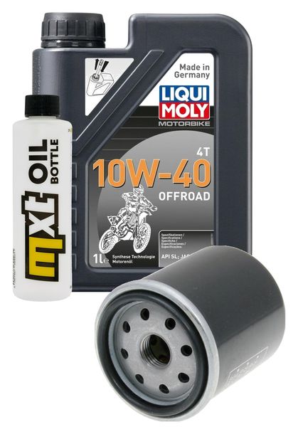 Pacchetto di ispezione 1L 10W-40 + filtro olio + 1x candela per Derbi GP1 125 ccm