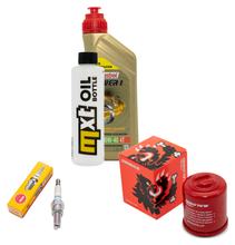 Inspectiepakket 1L 10W-40 + Oliefilter + 1x Bougie voor Derbi GP1 125 ccm