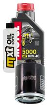 Inspection package 1L 10W-40 + oil filter + 1x spark plug for Derbi GP1 125 ccm