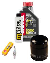 Inspection package 1L 10W-40 + oil filter + 1x spark plug for Derbi GP1 125 ccm