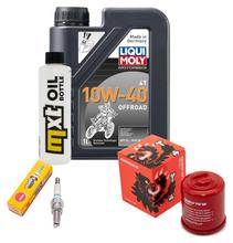 Paquete de inspección 1L 10W-40 + filtro de aceite + 1x bujía para Derbi GP1 125 ccm