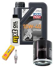 Paquete de inspección 1L 10W-40 + filtro de aceite + 1x bujía para Derbi GP1 125 ccm