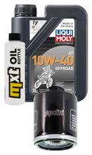 Paquete de inspección 1L 10W-40 + filtro de aceite + 1x bujía para Derbi GP1 125 ccm
