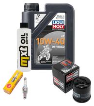Inspection package 1L 10W-40 + oil filter + 1x spark plug for Derbi GP1 125 ccm
