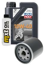 Paquete de inspección 1L 10W-40 + filtro de aceite + 1x bujía para Derbi GP1 125 ccm