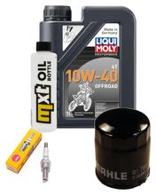 Paquete de inspección 1L 10W-40 + filtro de aceite + 1x bujía para Derbi GP1 125 ccm