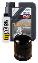 Paquete de inspección 1L 10W-40 + filtro de aceite + 1x bujía para Derbi GP1 125 ccm