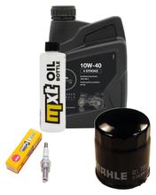 Paquete de inspección 1L 10W-40 + filtro de aceite + 1x bujía para Derbi GP1 125 ccm