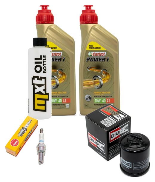 Inspection package 2L 10W-40 + oil filter + 1x spark plug for Derbi Rambla 125 ccm