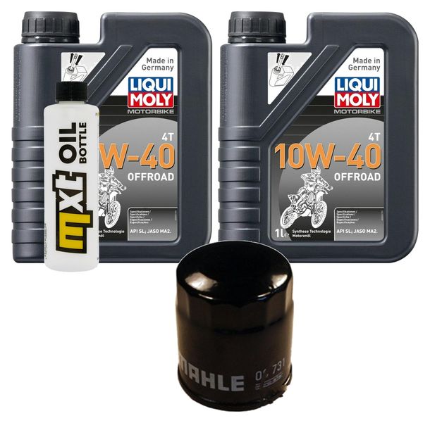 Inspektionspaket 2L 10W-40 + Ölfilter + 1x Zündkerze für Derbi Rambla 125 ccm