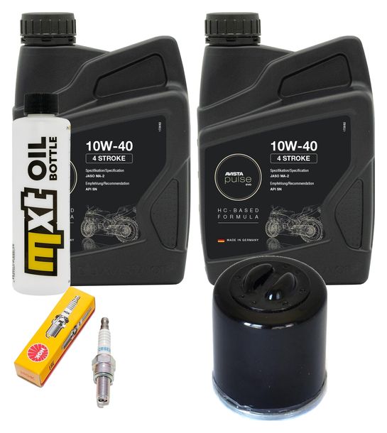 Inspektionspaket 2L 10W-40 + Ölfilter + 1x Zündkerze für Derbi Rambla 125 ccm