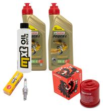 Kit d'inspection 2L 10W-40 + filtre à huile + 1x bougie pour Derbi Rambla 125 ccm