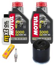 Kit d'inspection 2L 10W-40 + filtre à huile + 1x bougie pour Derbi Rambla 125 ccm