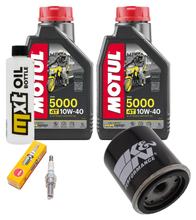 Kit d'inspection 2L 10W-40 + filtre à huile + 1x bougie pour Derbi Rambla 125 ccm