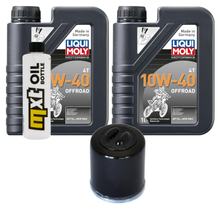 Kit d'inspection 2L 10W-40 + filtre à huile + 1x bougie pour Derbi Rambla 125 ccm