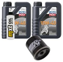 Kit d'inspection 2L 10W-40 + filtre à huile + 1x bougie pour Derbi Rambla 125 ccm