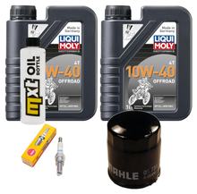 Pacchetto di ispezione 2L 10W-40 + filtro olio + 1x candela per Derbi Rambla 125 ccm
