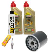 Inspektionspaket 2L 10W-40 + Ölfilter + 1x Zündkerze für Derbi Rambla 125 ccm