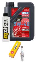 Paquete de inspección 1L 5W-40 + filtro de aceite + 1x bujía para Derbi GP1 250 ccm