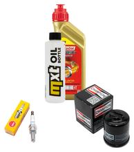 Pacchetto di ispezione 1L 5W-40 + filtro olio + 1x candela per Derbi GP1 250 ccm