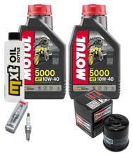 Paquete de inspección 2L 10W-40 + filtro de aceite + 1x bujía para Derbi Rambla 250 ccm