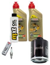 Kit d'inspection 2L 10W-40 + filtre à huile + 1x bougie pour Derbi Rambla 250 ccm