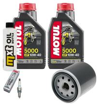 Kit d'inspection 2L 10W-40 + filtre à huile + 1x bougie pour Derbi Rambla 250 ccm