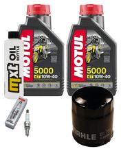 Kit d'inspection 2L 10W-40 + filtre à huile + 1x bougie pour Derbi Rambla 250 ccm
