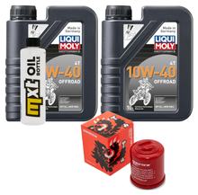 Kit d'inspection 2L 10W-40 + filtre à huile + 1x bougie pour Derbi Rambla 250 ccm