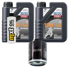 Kit d'inspection 2L 10W-40 + filtre à huile + 1x bougie pour Derbi Rambla 250 ccm
