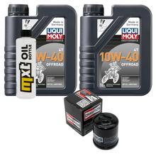 Kit d'inspection 2L 10W-40 + filtre à huile + 1x bougie pour Derbi Rambla 250 ccm