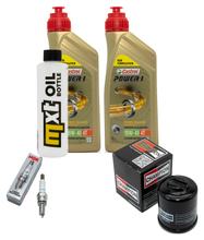 Paquete de inspección 2L 10W-40 + filtro de aceite + 1x bujía para Derbi Rambla 250 ccm