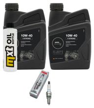 Kit d'inspection 2L 10W-40 + filtre à huile + 1x bougie pour Derbi Rambla 250 ccm