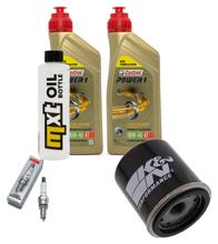 Kit d'inspection 2L 10W-40 + filtre à huile + 1x bougie pour Derbi Rambla 250 ccm
