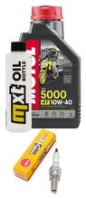 Kit d'inspection 1L 10W-40 + filtre à huile + 1x bougie pour Generic Soho, Honda CBR R 125 ccm Année 2017