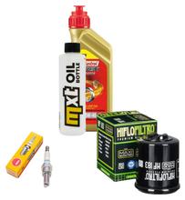 Paquete de inspección 1L 5W-40 + filtro de aceite + 1x bujía para Gilera DNA 125 ccm