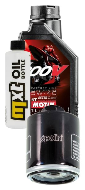 Inspektionspaket 1L 5W-40 + Ölfilter + 1x Zündkerze für Gilera Runner VX 125 ccm