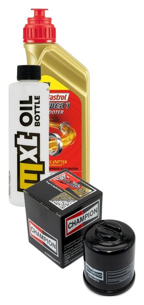 Inspektionspaket 1L 5W-40 + Ölfilter + 1x Zündkerze für Vespa GT, Gilera Runner ST 125 ccm