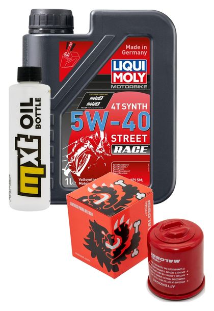 Inspection package 1L 5W-40 + oil filter + 1x spark plug for Gilera Runner VXR 180 ccm