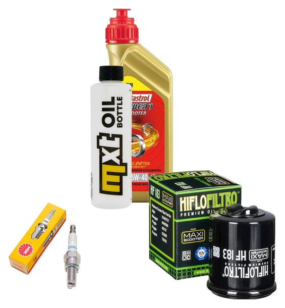 Inspection package 1L 5W-40 + oil filter + 1x spark plug for Gilera Runner VXR 200 ccm