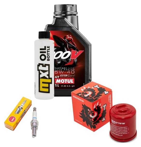 Inspektionspaket 1L 5W-40 + Ölfilter + 1x Zündkerze für Gilera Runner VXR VX 125 / 200 ccm