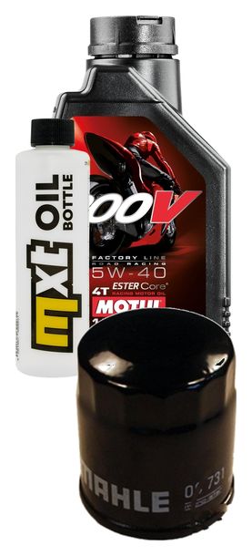 Inspektionspaket 1L 5W-40 + Ölfilter + 1x Zündkerze für Gilera Runner VXR VX 125 / 200 ccm
