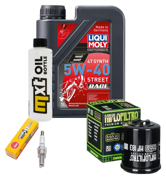 Inspection package 1L 5W-40 + oil filter + 1x spark plug for Gilera Runner VXR VX 125 / 200 ccm