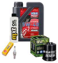 Pacchetto di ispezione 1L 5W-40 + filtro olio + 1x candela per Gilera Runner VXR VX 125 / 200 ccm