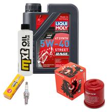 Inspektionspaket 1L 5W-40 + Ölfilter + 1x Zündkerze für Gilera Runner VXR VX 125 / 200 ccm