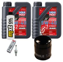 Pacchetto di ispezione 2L 5W-40 + filtro olio + 1x candela per Gilera Nexus 250 ccm