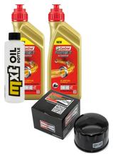 Kit d'inspection 2L 5W-40 + filtre à huile + 1x bougie pour Piaggio X8 X Evo, Gilera Fuoco Beverly MP3 LT 400 / 500 ccm